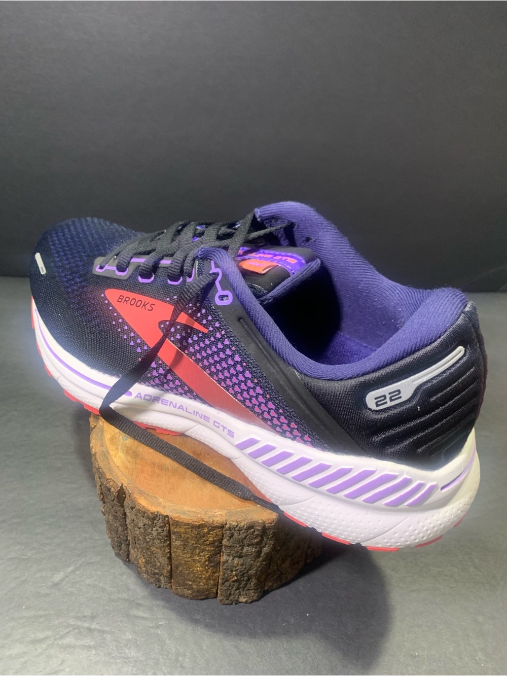 Brooks Adrenaline 22 Women Black Blue Red Running Walking Shoes Size-9.5 D-Wide - Picture 2 of 11